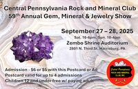 Annual Gem Mineral & Jewelry Show  in Harrisburg PA